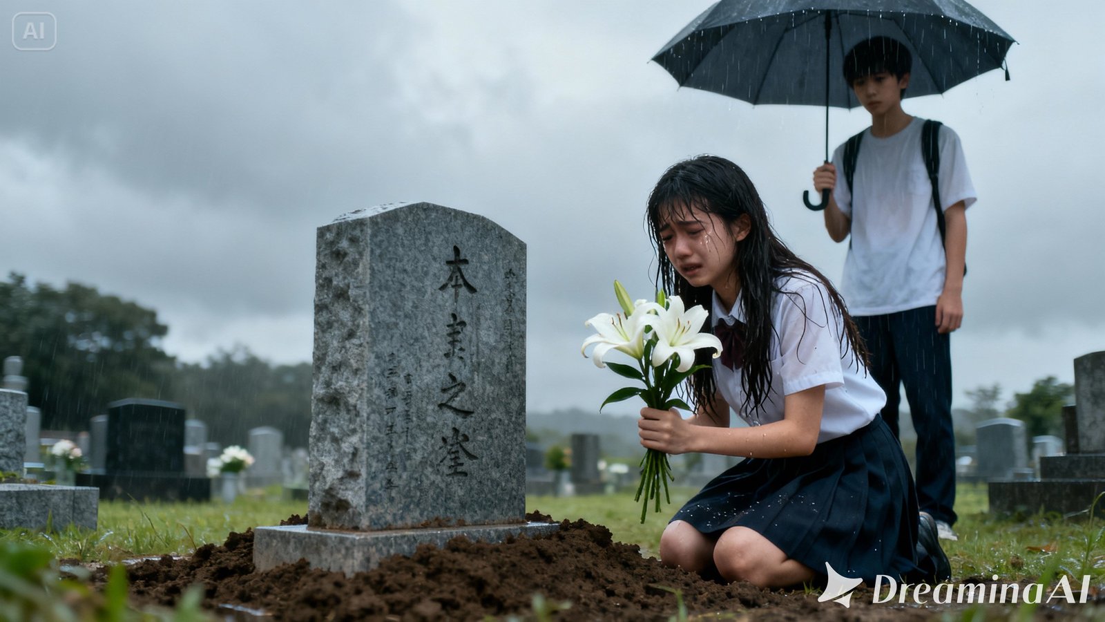 dreamina-2025-11-25-3734-A quiet cemetery under a cloudy gray sky....jpeg