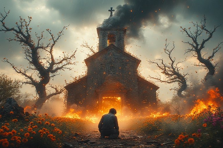 Gereja Yang Terbakar & Akhir Bunga Perasaan